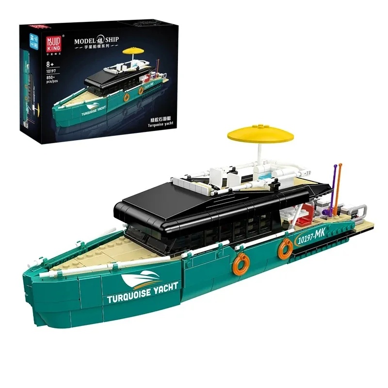 Model Kit Yacht - Turquoise Luxury Yachts Building Blocks Sets
