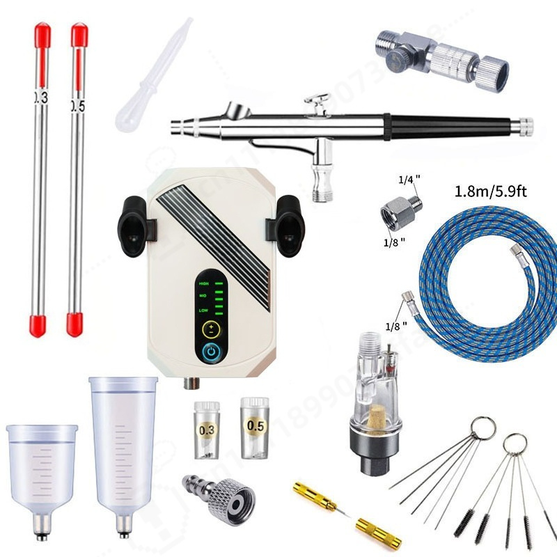 Mini Airbrush Compressor Kit,  - Paint Model Kit recension och pris
