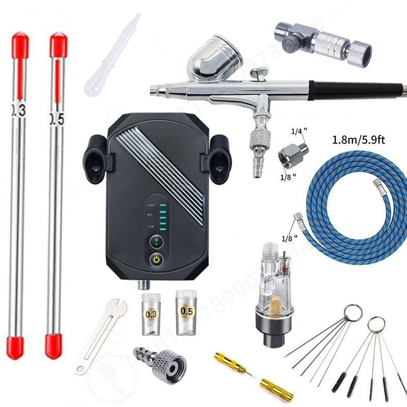 Mini Airbrush Compressor Kit,  - Paint Model Kit recension och pris