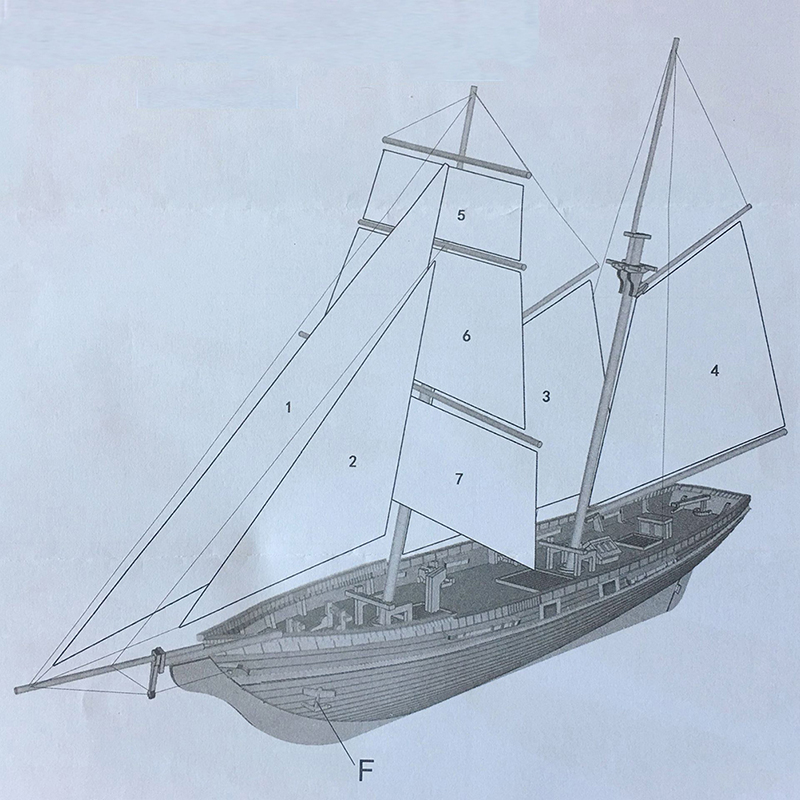 1:70 New Port Wooden Sailing B - Model Kit Yacht recension och pris